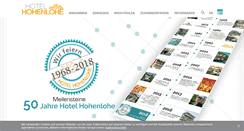 Desktop Screenshot of hotel-hohenlohe.de